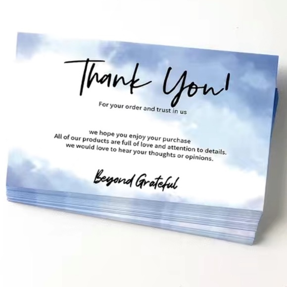 Other - 50 Cards Thank You For Your Order Cards 2.1” X 3.5” Inches.